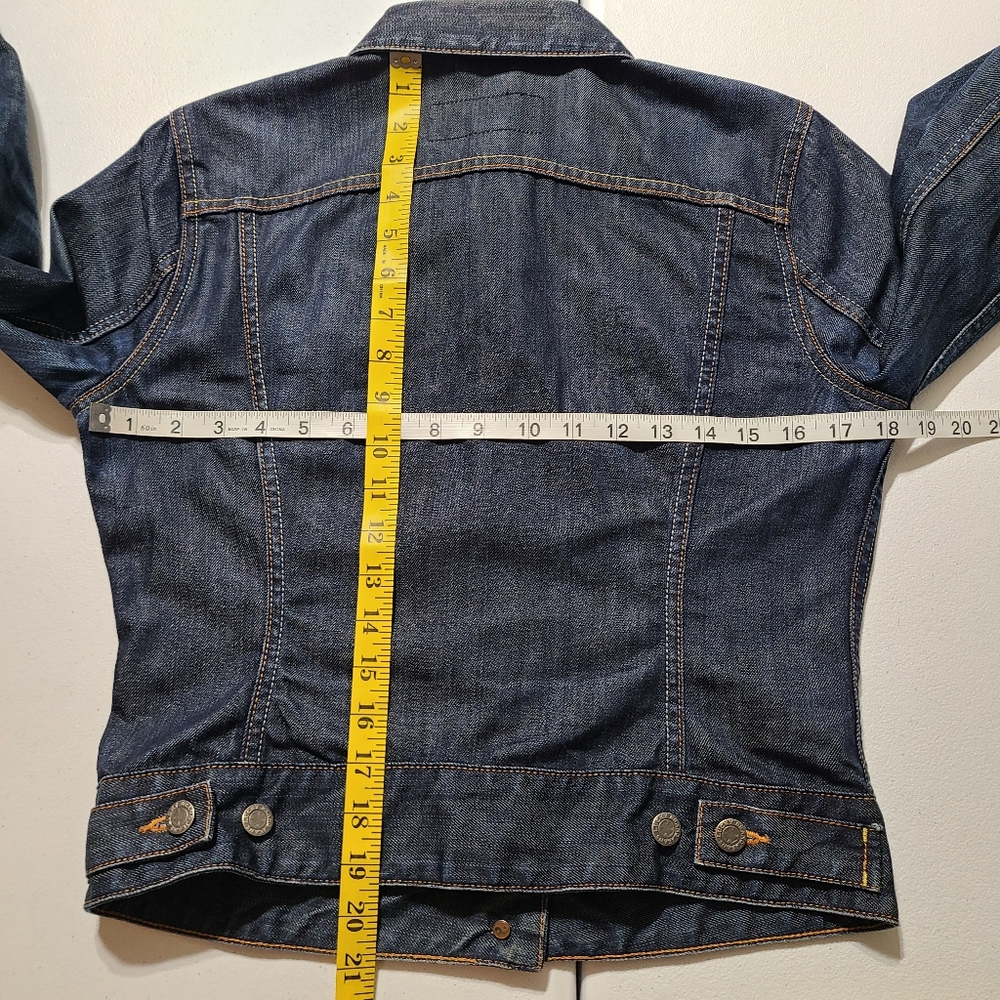 Lucky Brand Womens Small Blue Jean Jacket Adelaide Denim Tomboy Trucker - Picture 4 of 6